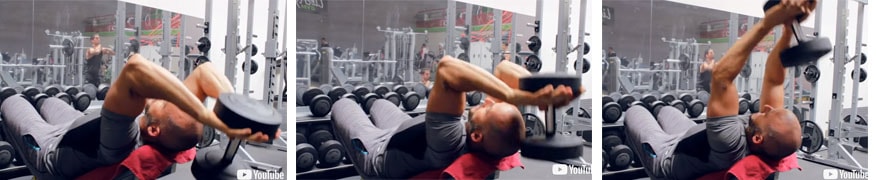 Triceps haltere banc musculation