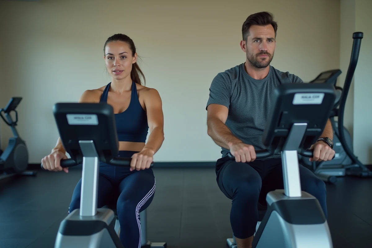 Comparaison entre rameur et vélo elliptique en salle de fitness pour maigrir