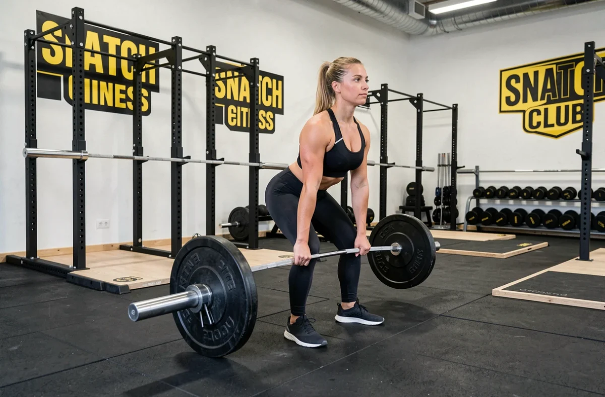 Snatch Fitness Club à Besançon avec plateformes de levage olympique, power racks et ambiance haltérophilie